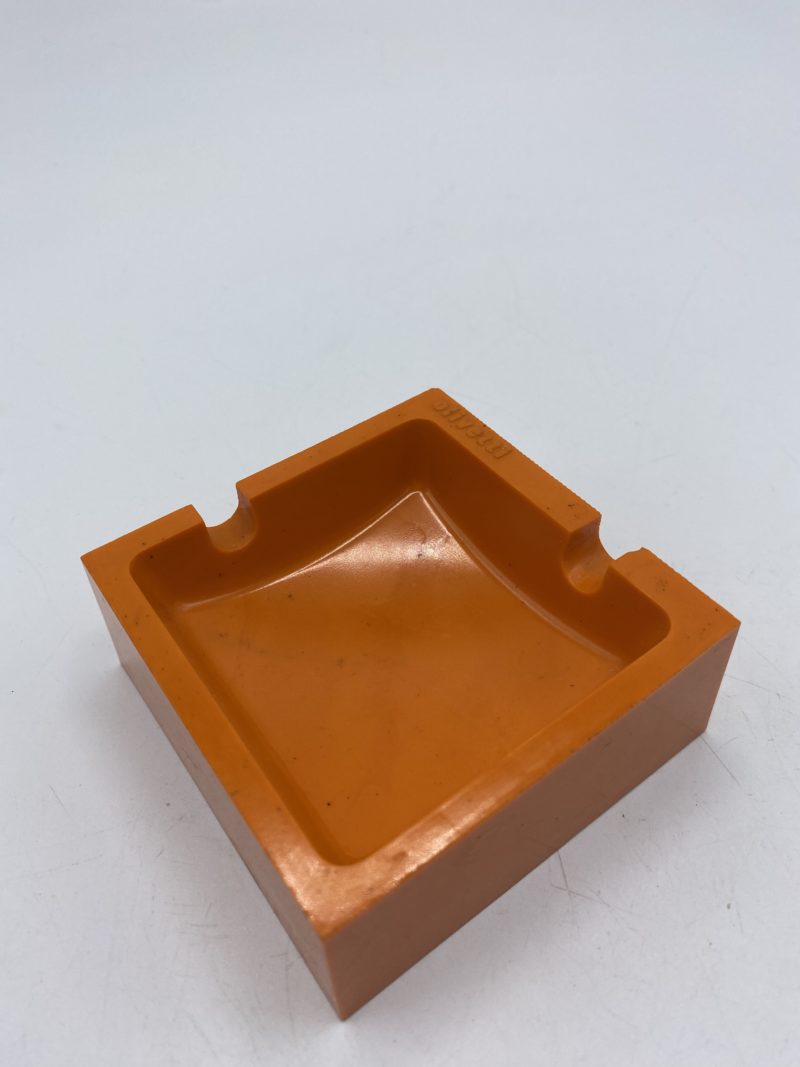 Cendrier vintage plastique orange pop design Olivetti – Image 2