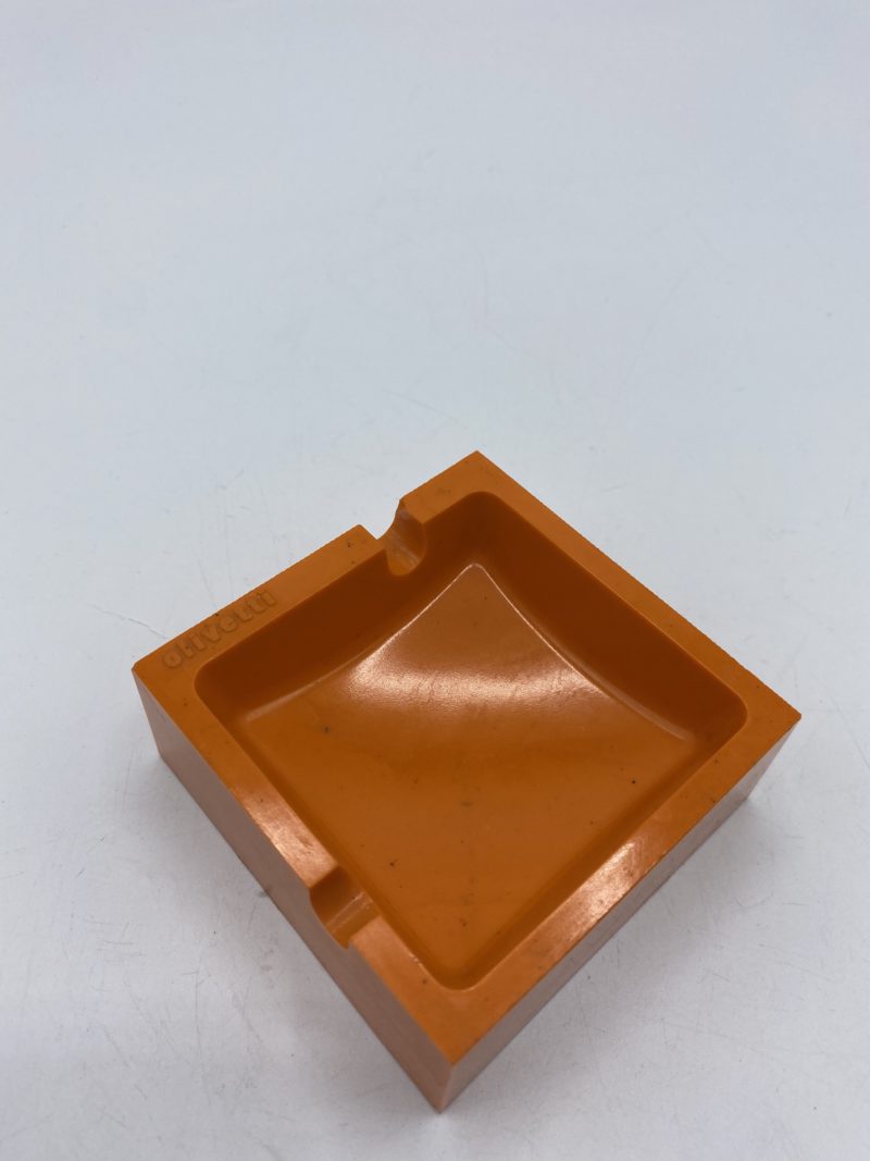 Cendrier vintage plastique orange pop design Olivetti – Image 5