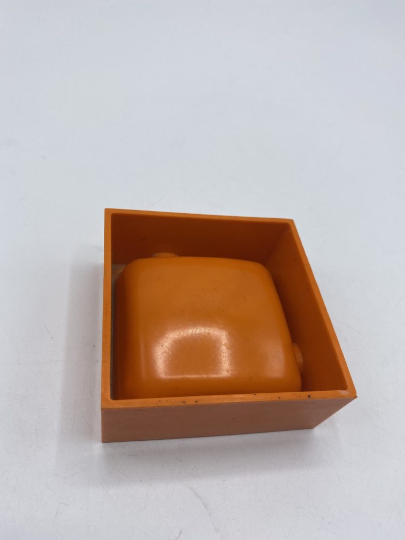 Cendrier vintage plastique orange pop design Olivetti – Image 4