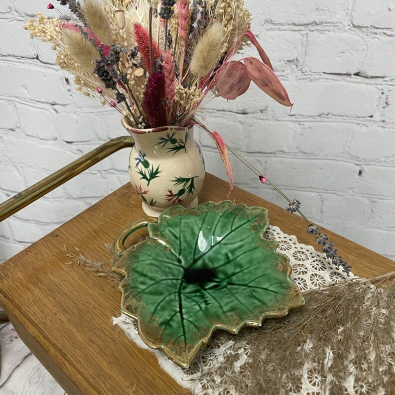 Vide poche ou coupelle feuille de vigne Sarreguemines