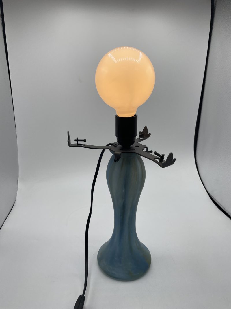 Duo pieds de lampe en pâte de verre vintage Vianne – Image 6