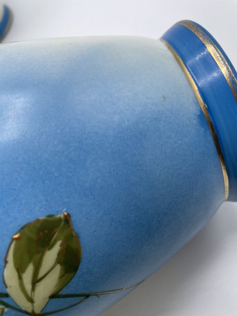 Lot 2 grands vases porcelaine pivoines – Image 8
