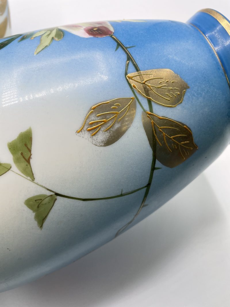 Lot 2 grands vases porcelaine pivoines – Image 10