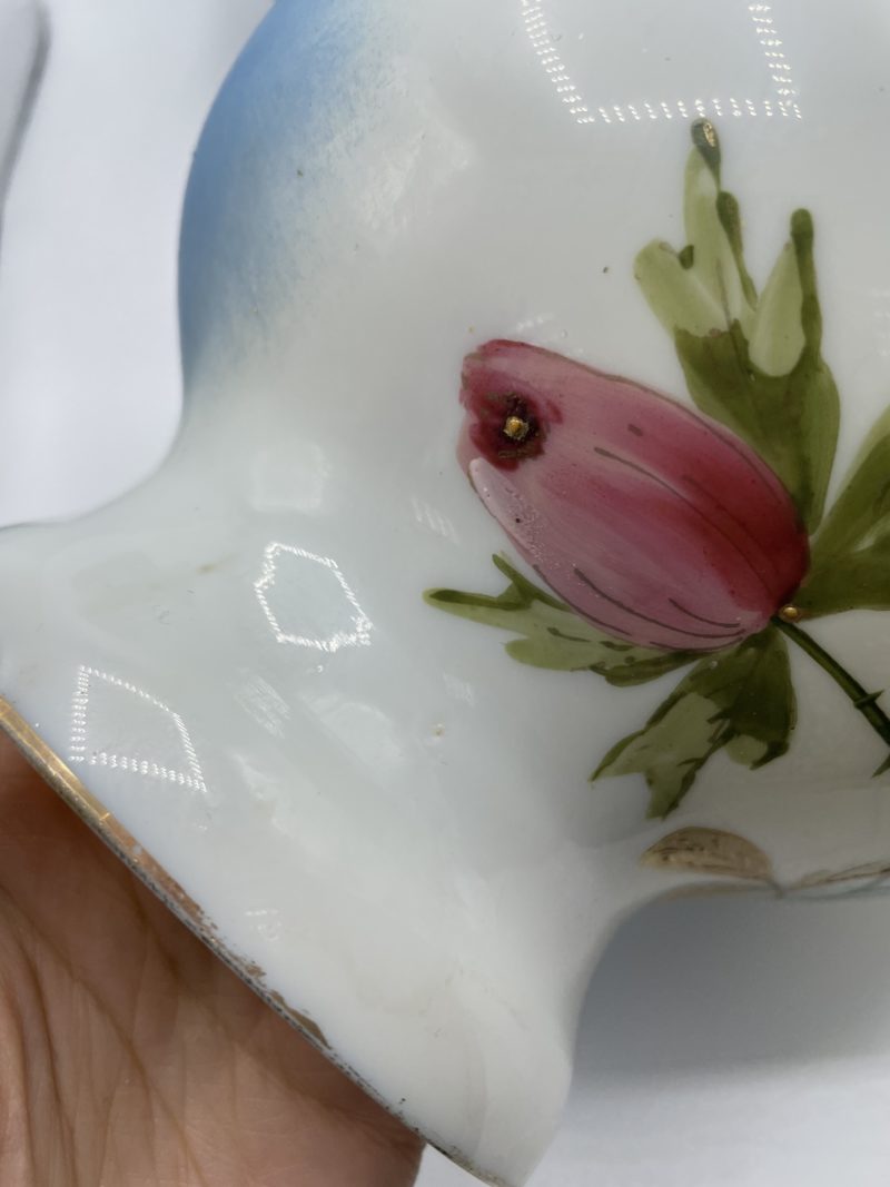 Lot 2 grands vases porcelaine pivoines – Image 3