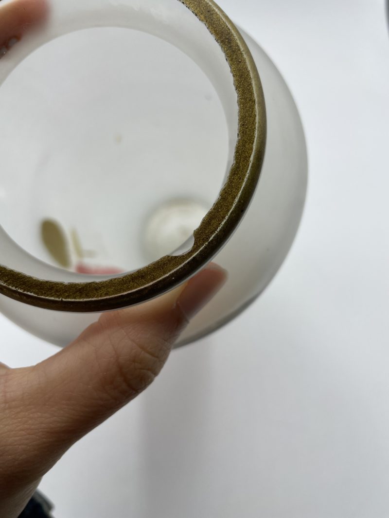 Grand vase pâte de verre geisha – Image 6