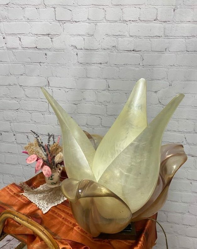 mpe vintage tulipe design bicolore en polycarbonate années 70