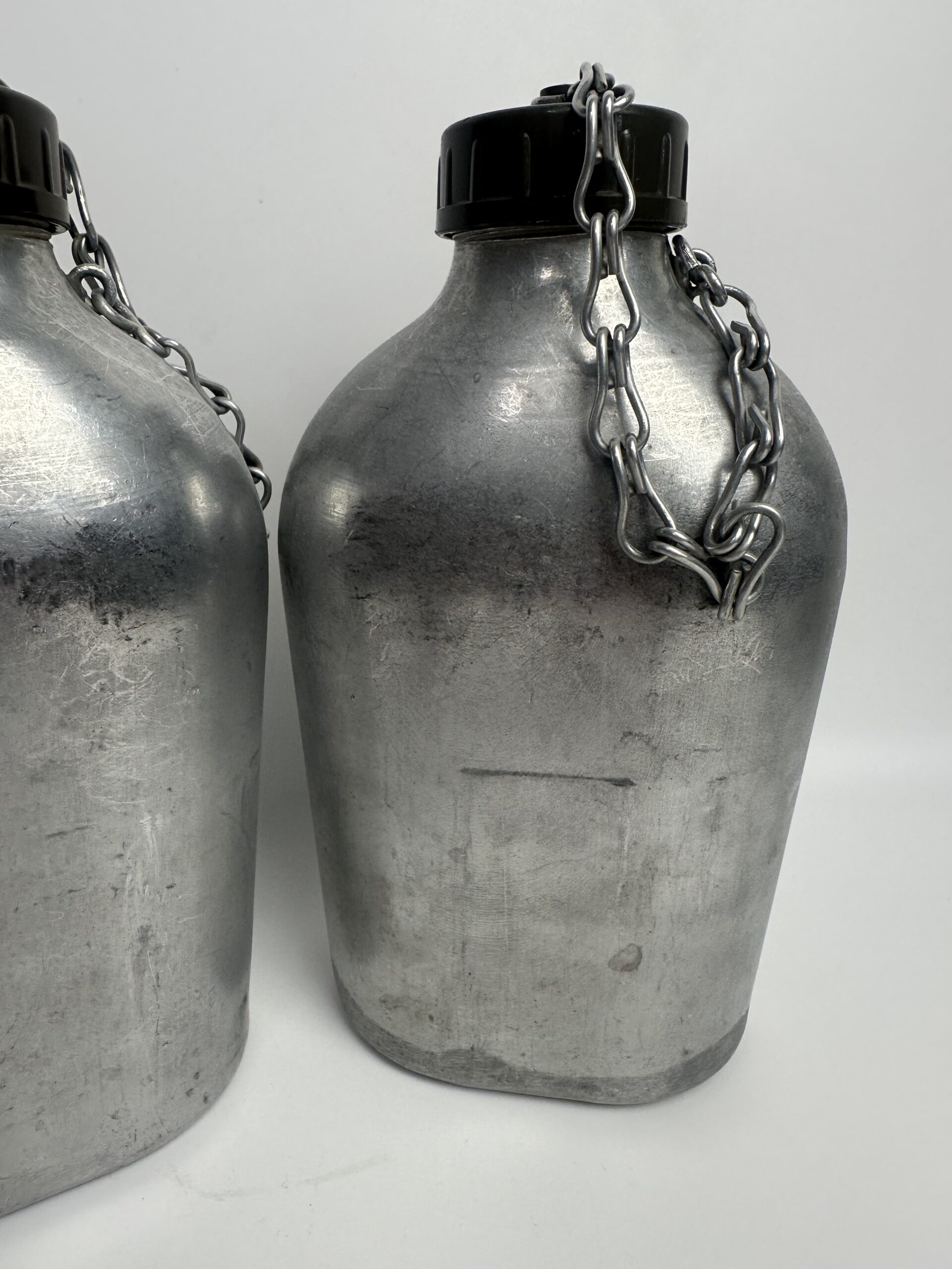 Duo gourdes métalliques armée française avec housse – Image 4