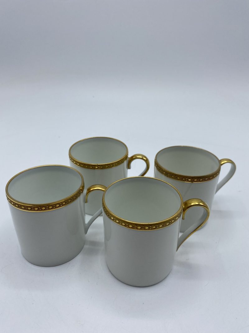 Lot 4 petites tasses à café porcelaine de Limoges Ancienne Manufacture Royale – Image 7