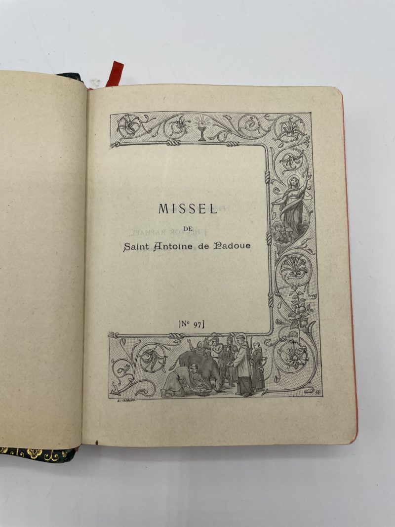 Missel  de Saint Antoine de Padoue imprimerie Paul MELLOTTEE Limoges 1945 – Image 3