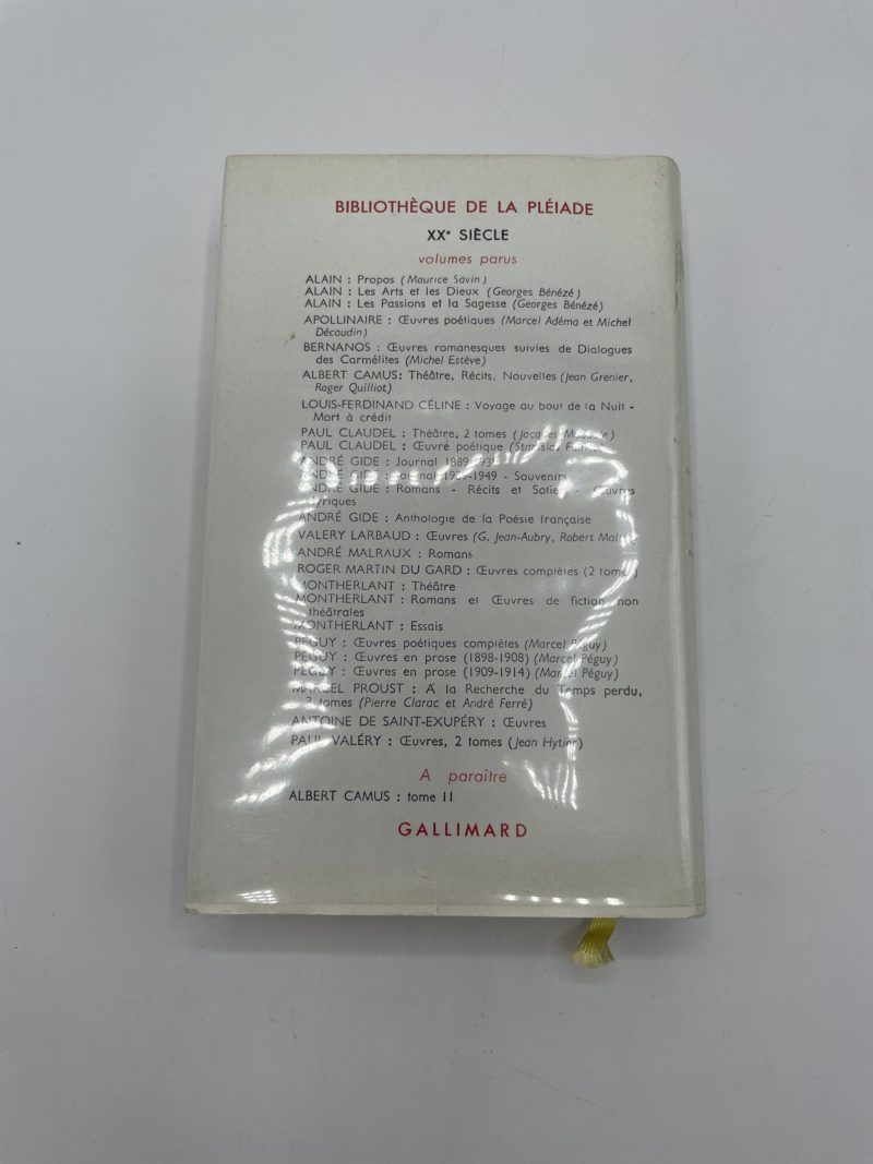 Paul Claudel – Théâtre Tome 1 – 1964 – Bibliothèque de la Pléiade – Image 3