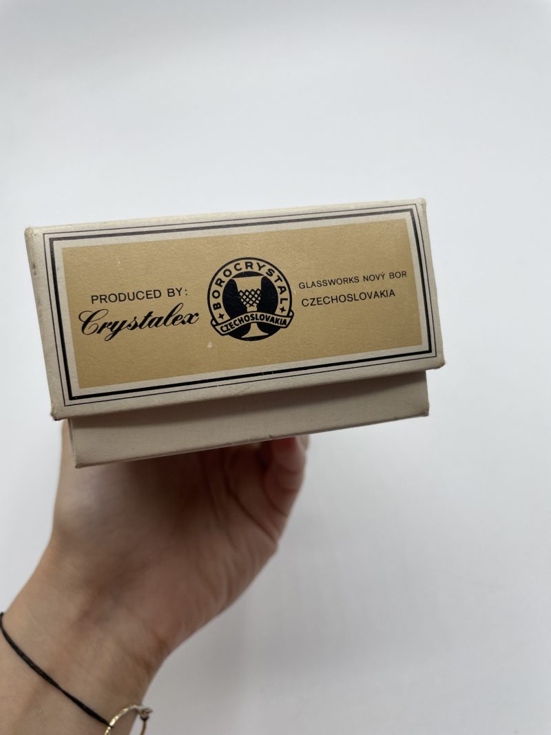 Pipe cognac vintage cristal de bohème – Image 5