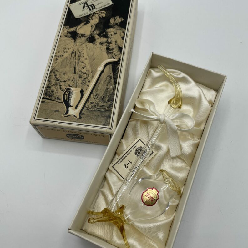 Pipe cognac vintage cristal de bohème