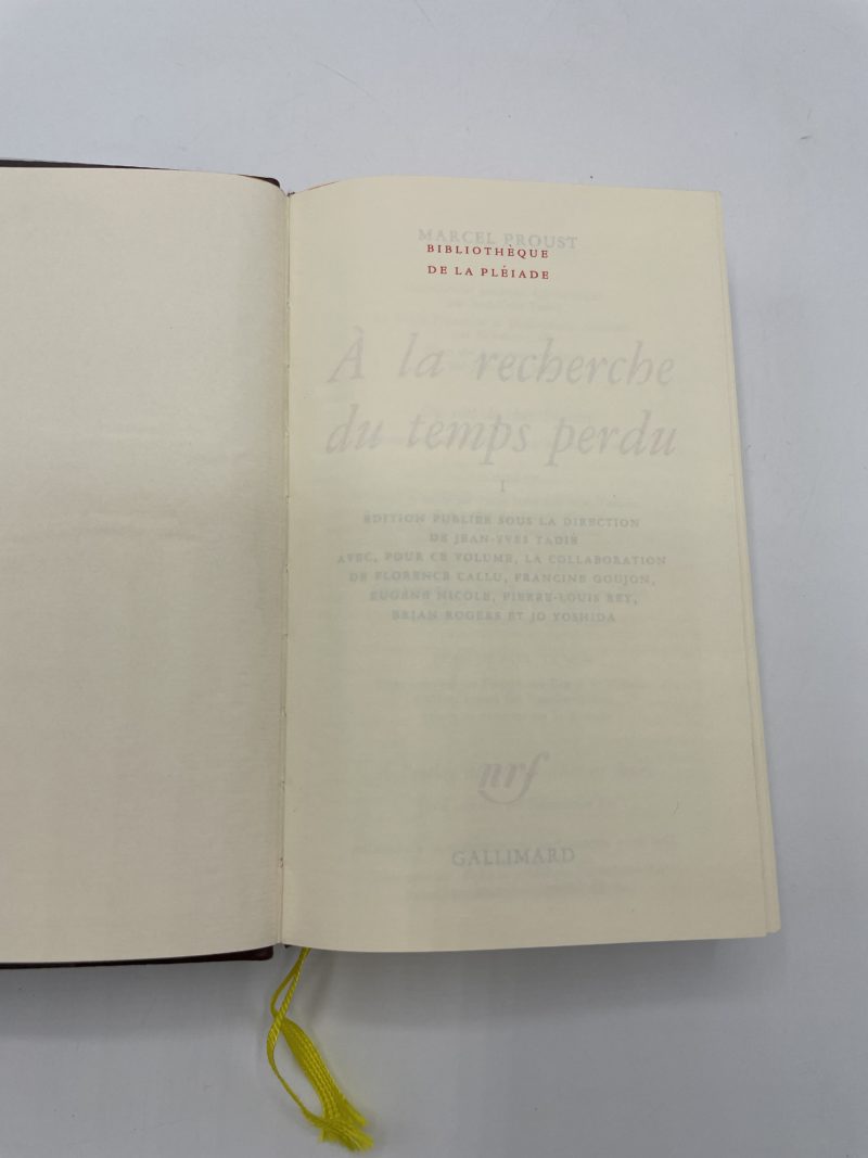 Proust – A la recherche du temps perdu Tome 1– 2011 – Bibliothèque de la Pléiade – Image 3