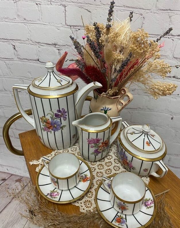 Service thé 7 pièces Mabendorf 1882 vintage