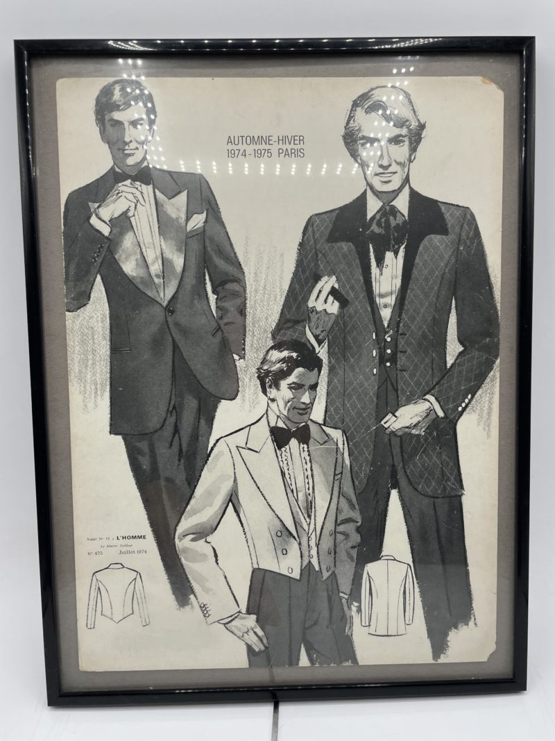 Duo cadres planches mode le maître tailleur collection Automne-Hiver 1974-1975 – Image 3