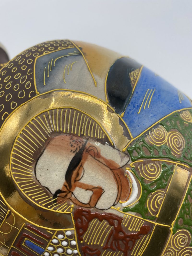 Grand vase porcelaine Satsuma Japon – Image 6