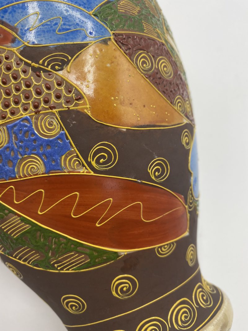 Grand vase porcelaine Satsuma Japon – Image 5