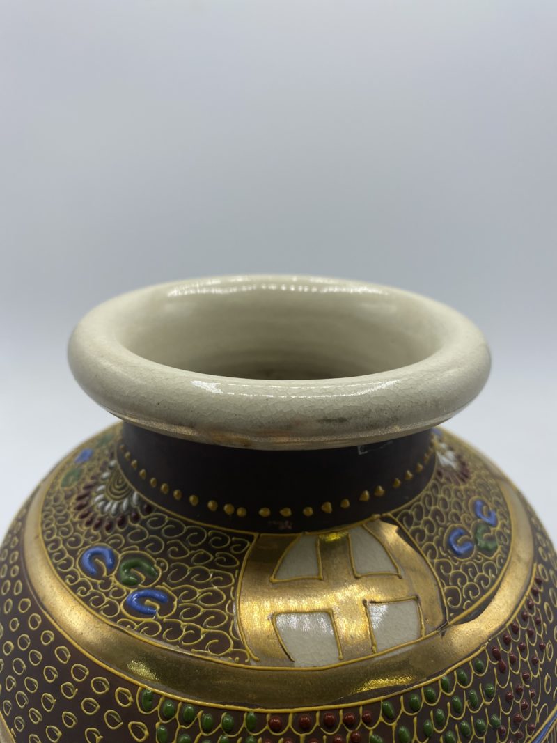Grand vase porcelaine Satsuma Japon – Image 7