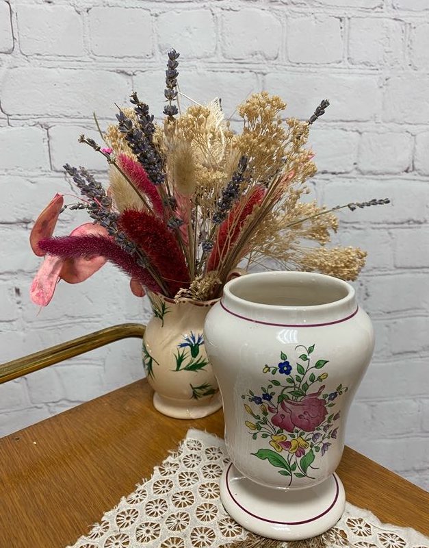Vase pot faïence Luneveille KG vintage