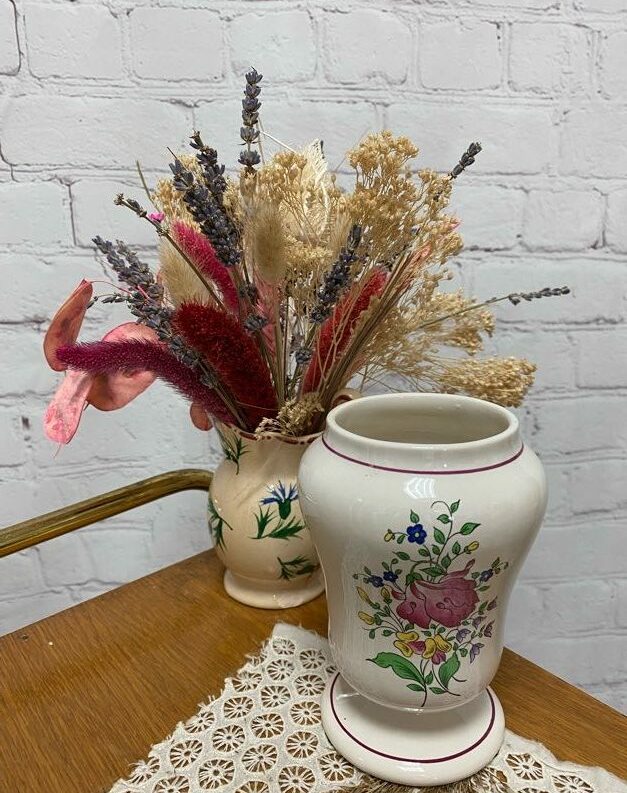 Vase pot faïence Luneveille KG vintage