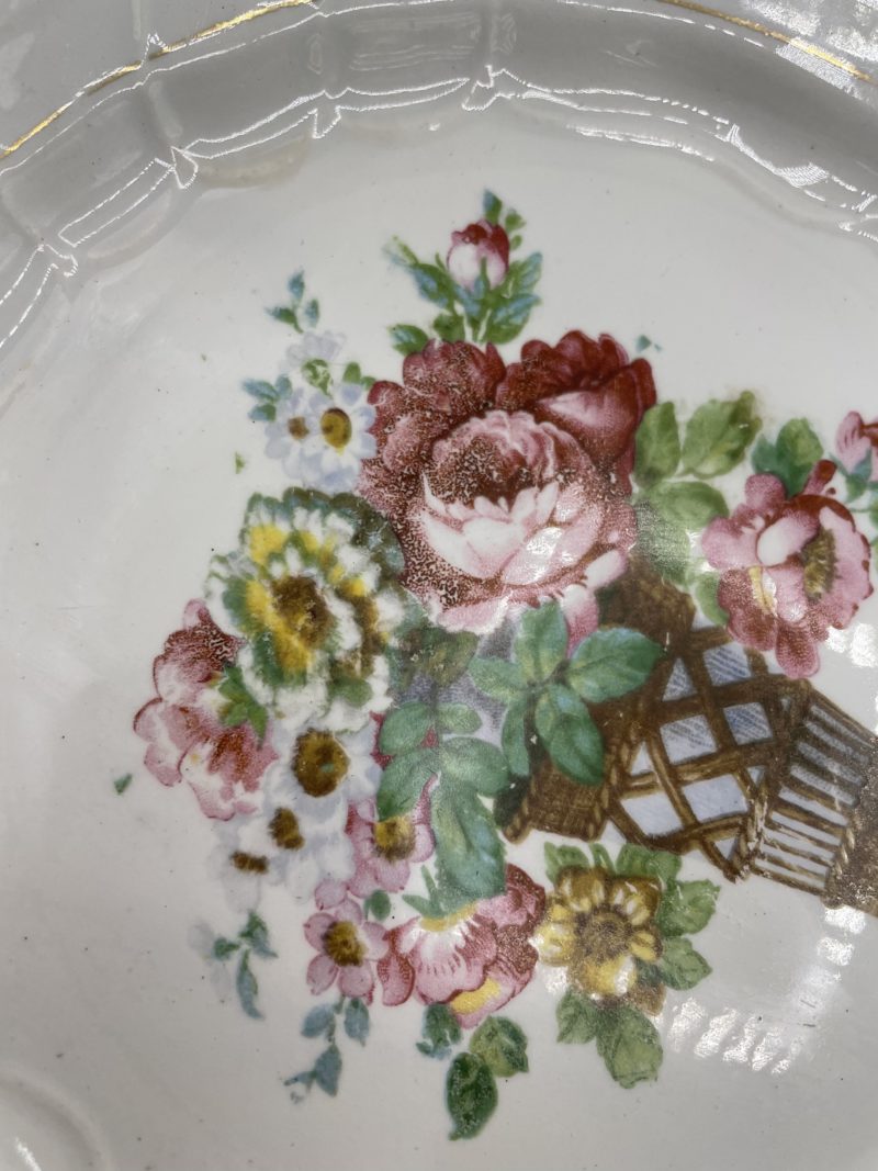 Lot 9 assiettes à dessert vintage Moulin des Loups Hamage – Image 7