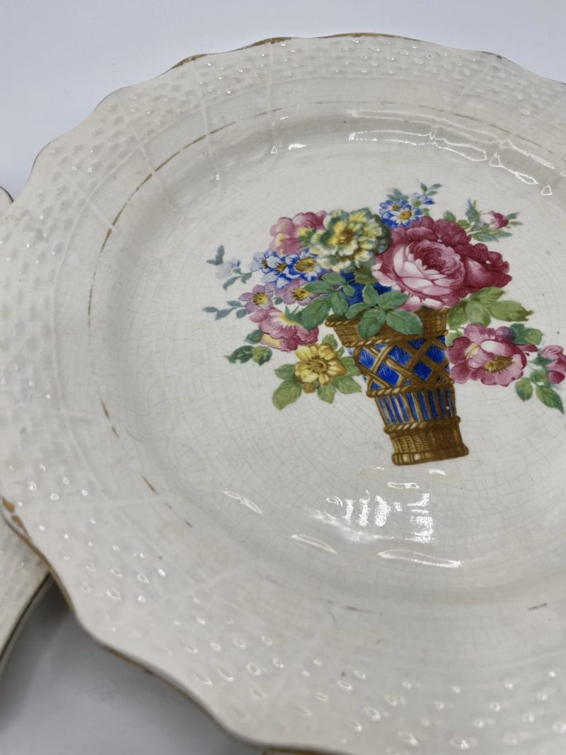 Lot 9 assiettes à dessert vintage Moulin des Loups Hamage – Image 9