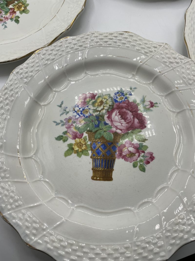 Lot 9 assiettes à dessert vintage Moulin des Loups Hamage – Image 10