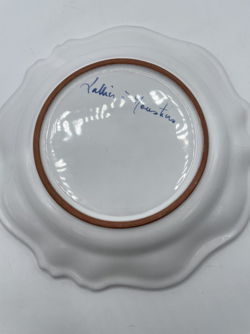 Petite assiette dessert faïence Moustiers Lallier – Image 4