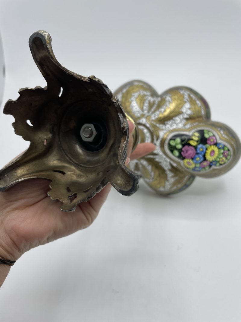 Joli coupe vasque vintage en verre style vitrail – Image 3