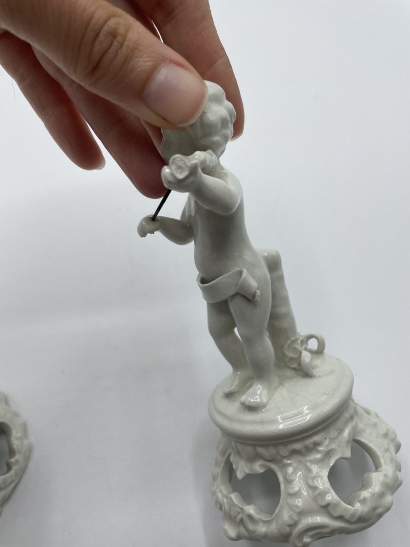 Lot 4 statuettes céramique orchestre chérubins – Image 10