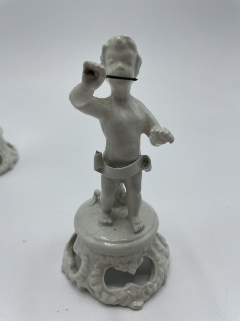 Lot 4 statuettes céramique orchestre chérubins – Image 7