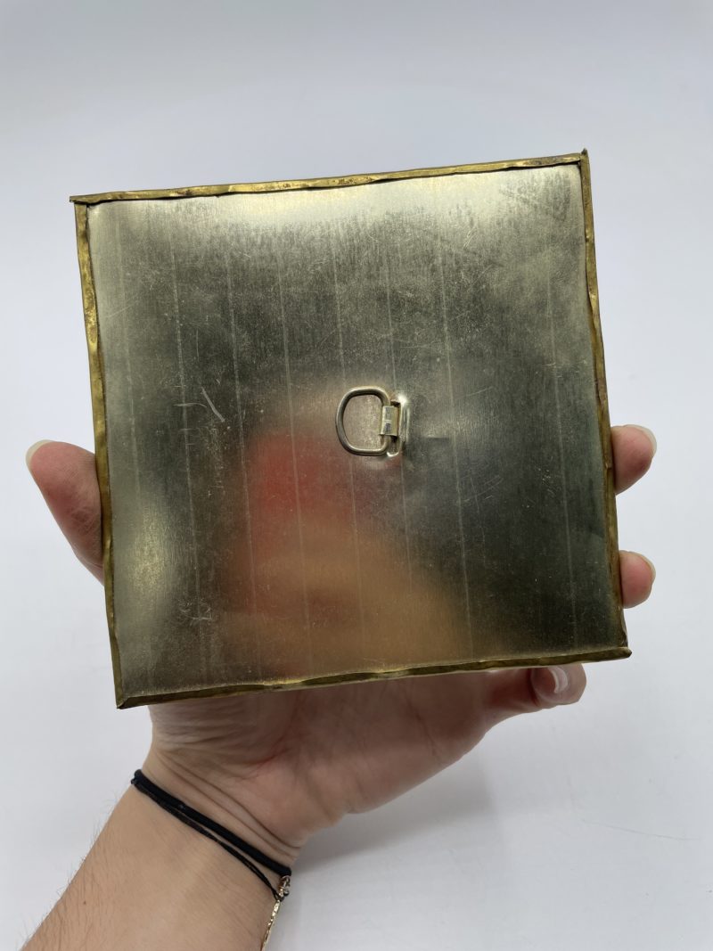 Petit miroir carré marocain laiton – Image 5