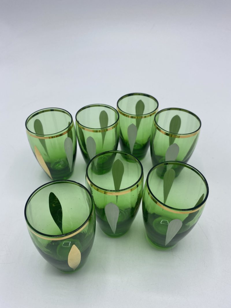 Service alcool bouteille et verre cristal Bohème – Image 2