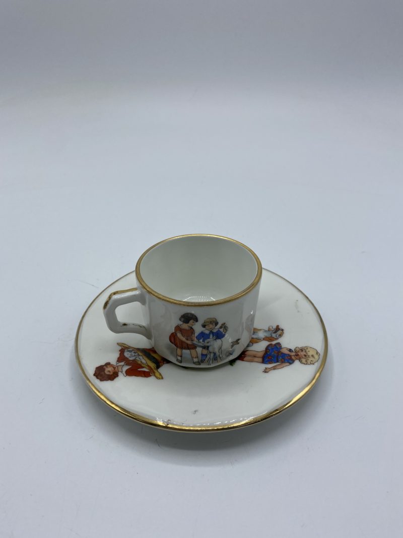Petite tasse à café soucoupe porcelaine vintage – Image 7