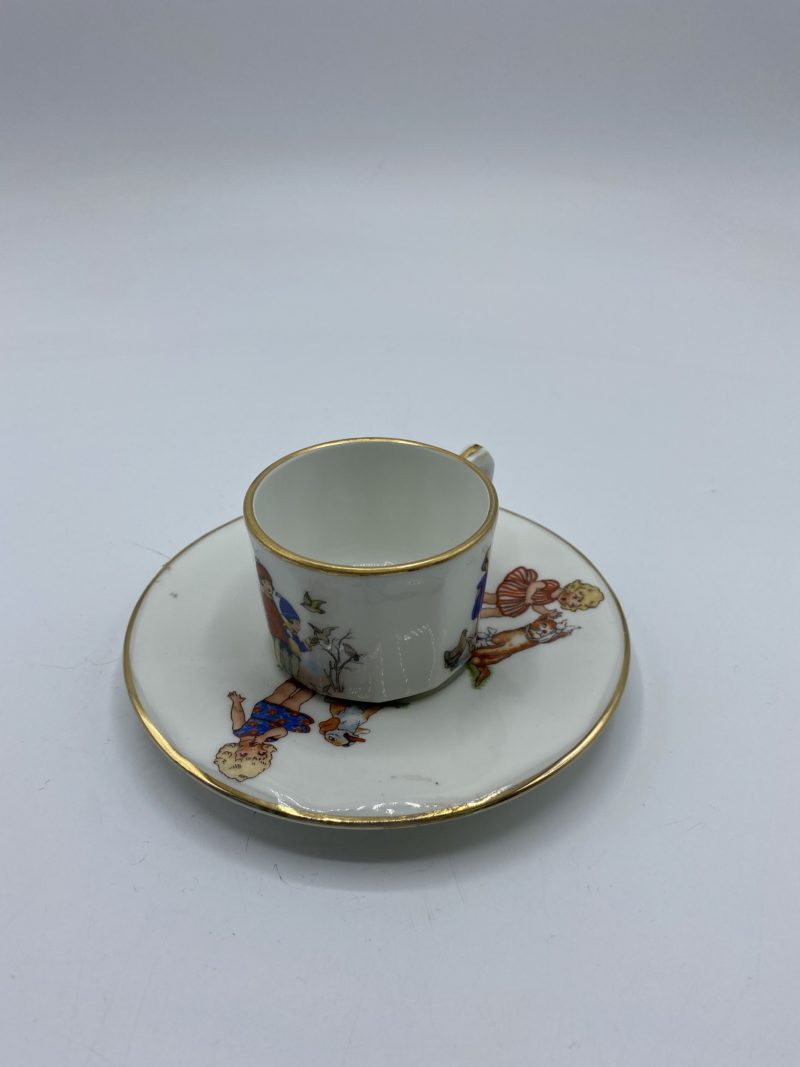 Petite tasse à café soucoupe porcelaine vintage – Image 4