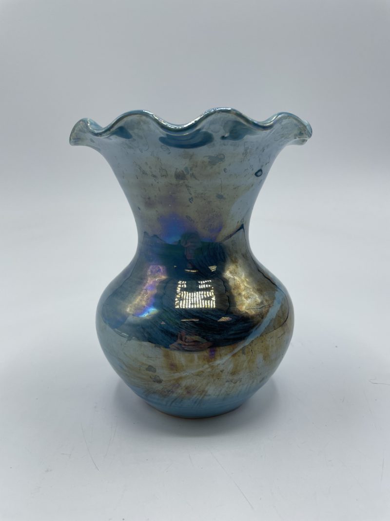 Vase tulipe bleu colerette valauris – Image 3