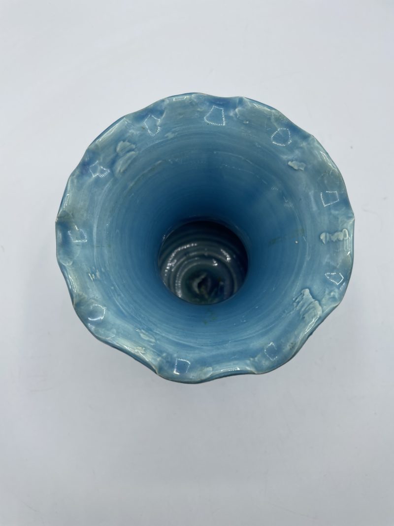 Vase tulipe bleu colerette valauris – Image 6