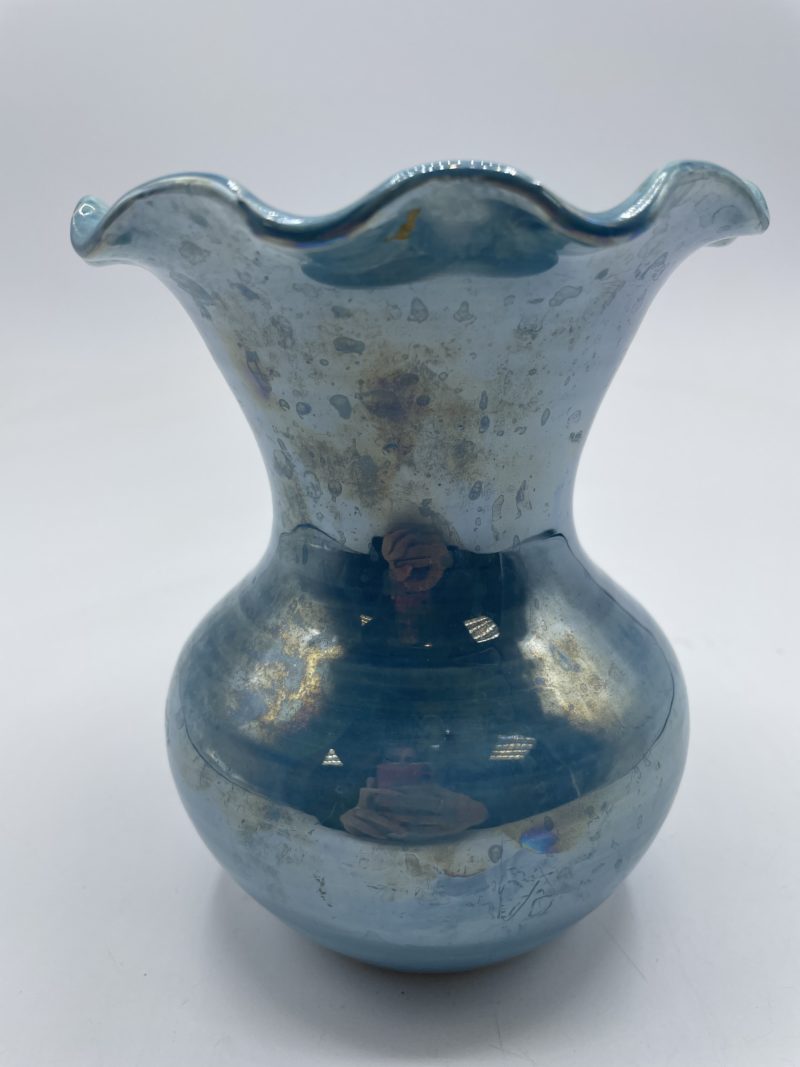 Vase tulipe bleu colerette valauris – Image 5