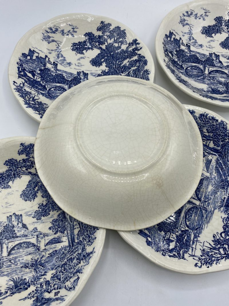 Lot 5 assiettes creuses Gien décor BP – Image 2