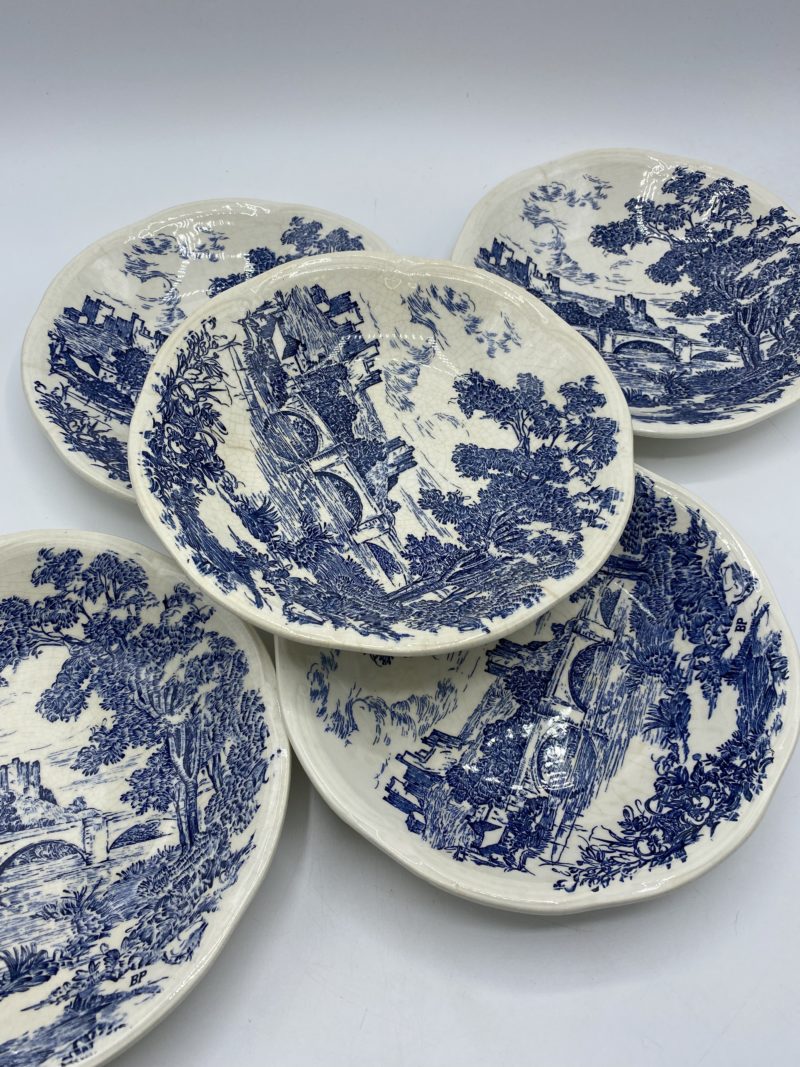 Lot 5 assiettes creuses Gien décor BP – Image 4