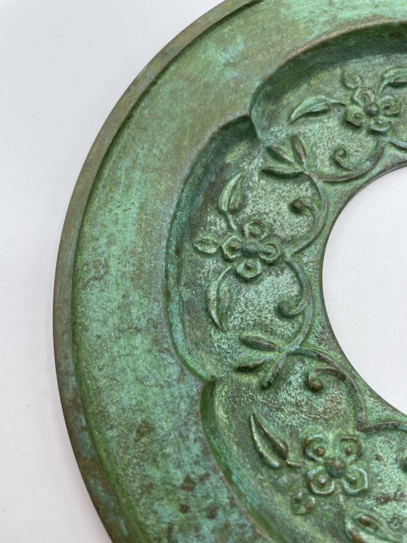 Brûleur d’encens en fonte vintage asiatique grue fleurs de lotus – Image 2