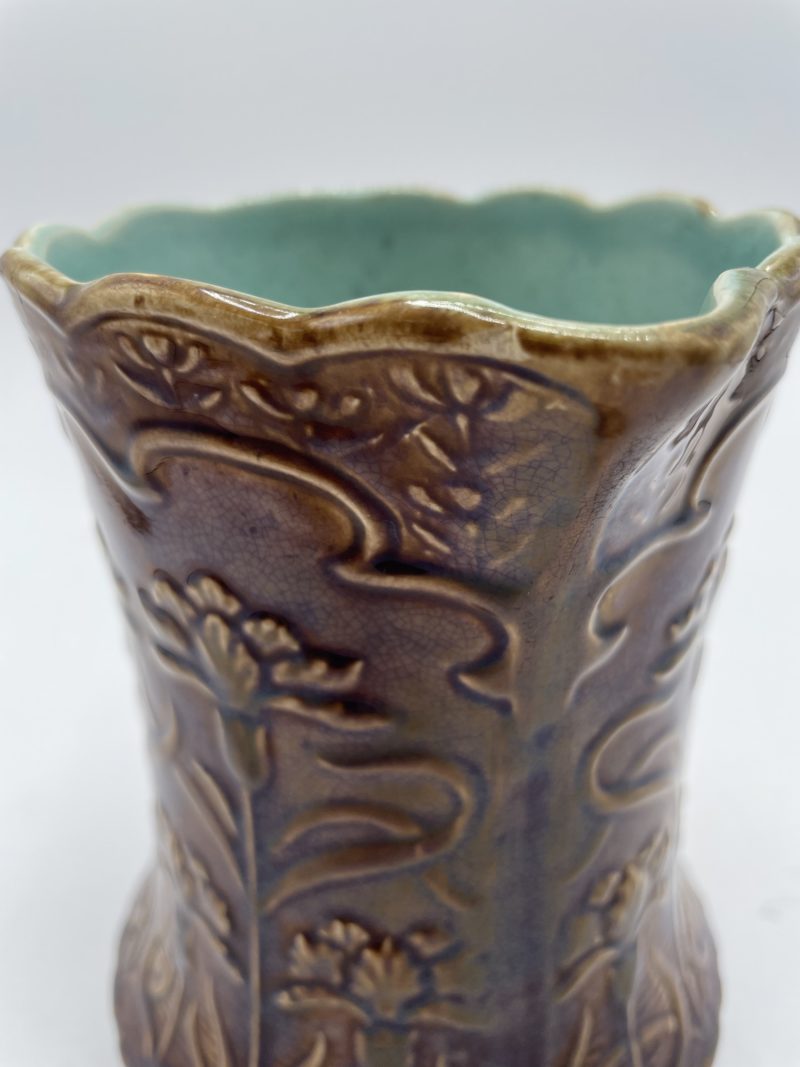 Carafe ou pichet à vin barbotine et céramique Sarreguemines – Image 3