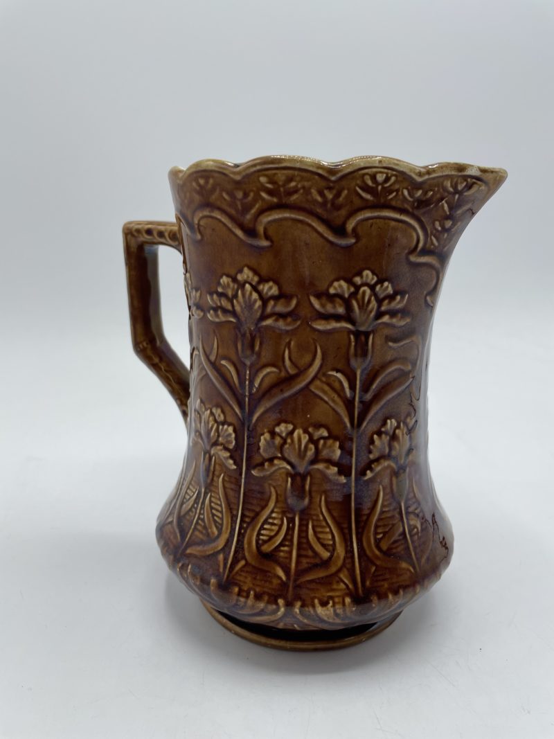Carafe ou pichet à vin barbotine et céramique Sarreguemines – Image 2