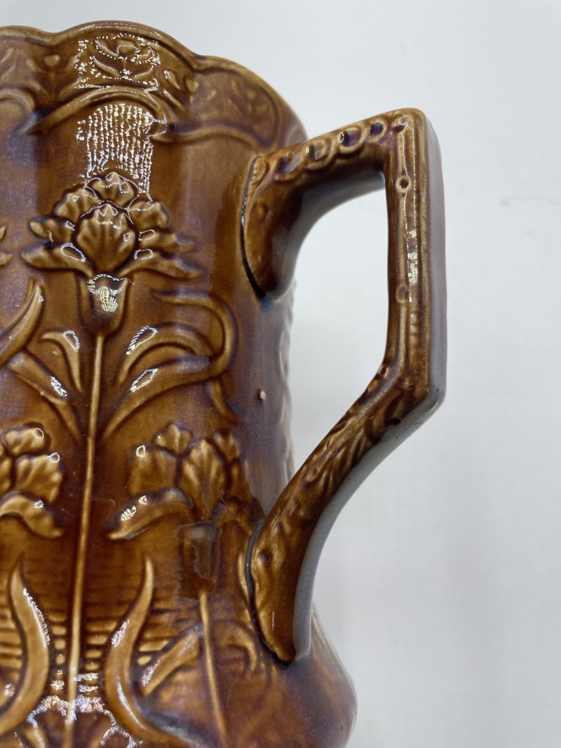 Carafe ou pichet à vin barbotine et céramique Sarreguemines – Image 4