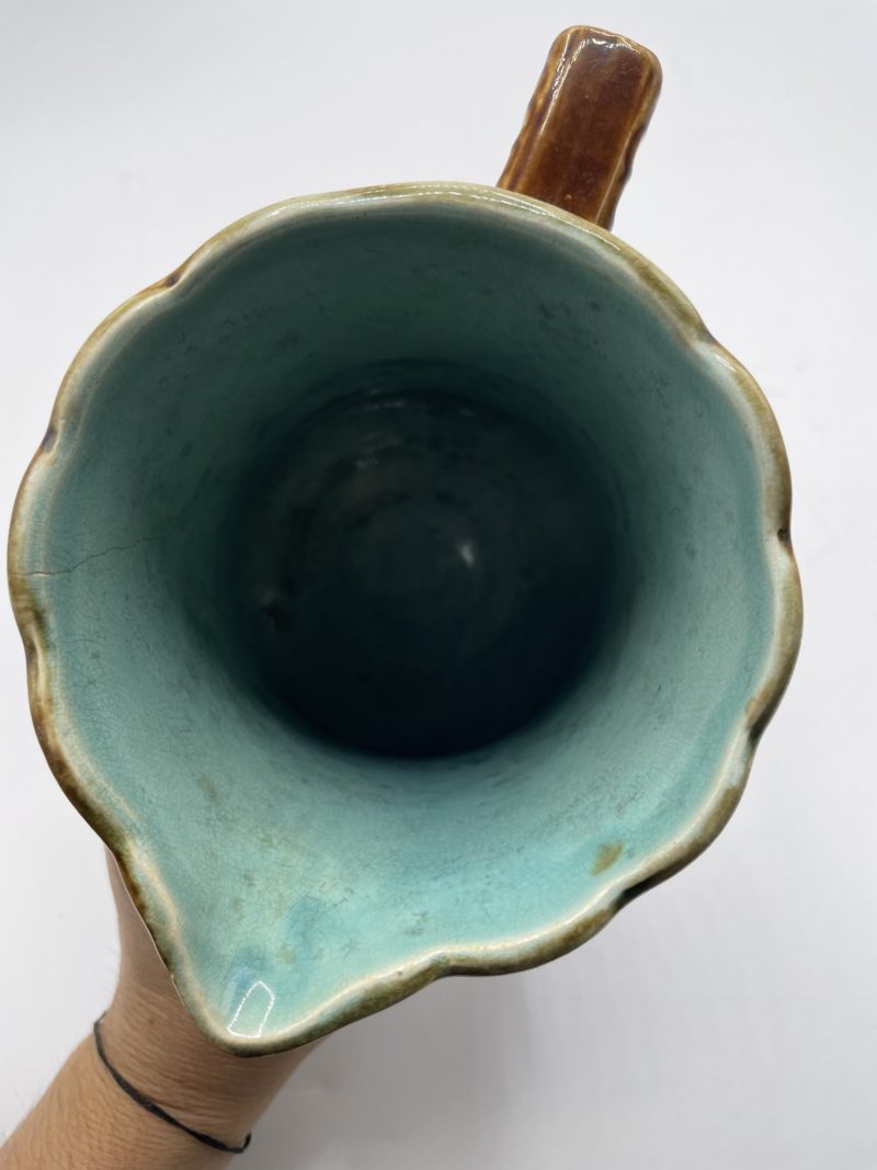 Carafe ou pichet à vin barbotine et céramique Sarreguemines – Image 6