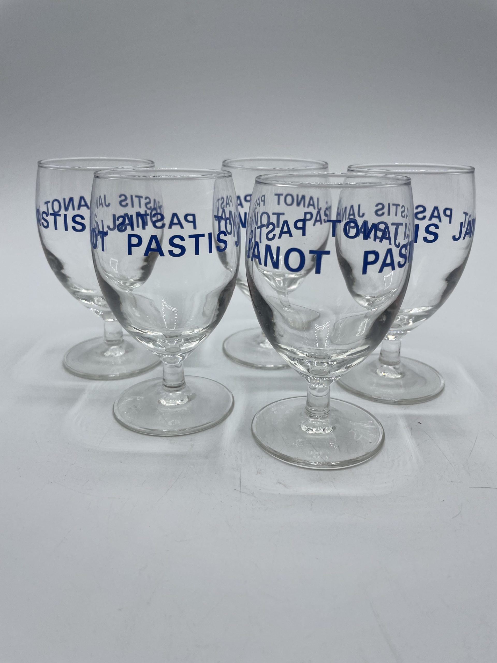 Lot de 5 verres ballon Pastis Janot - Ressourcerie Histoires Sans Fin