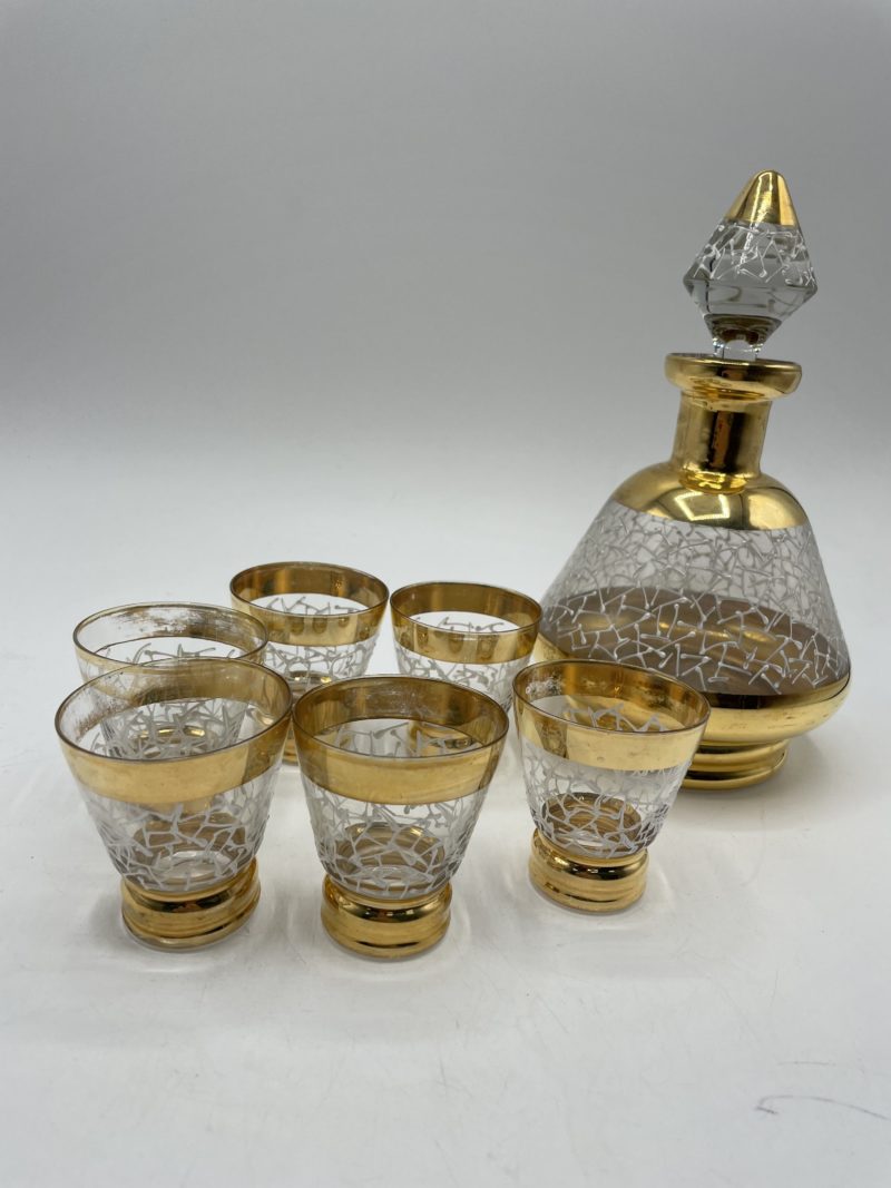 Service alcool carafe verres liqueur verrerie de Monaco – Image 2