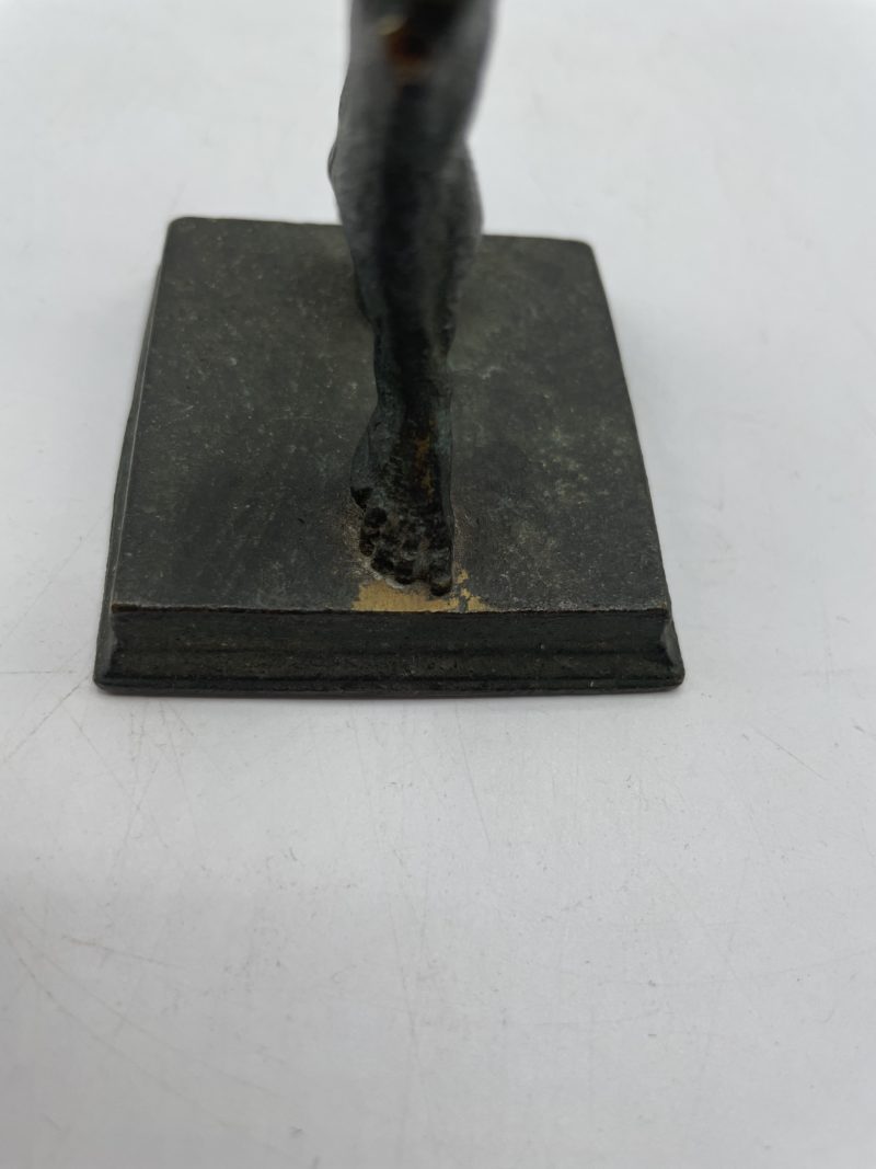Statuette vintage bronze vert de gris satyre – Image 5
