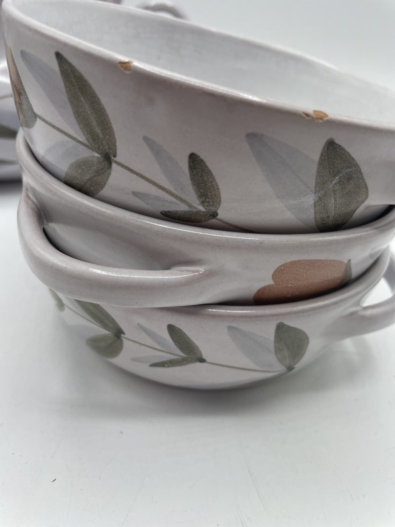 Service vaisselle vintage 4 pièces terre cuite vernissée Le pot de terre – Image 7