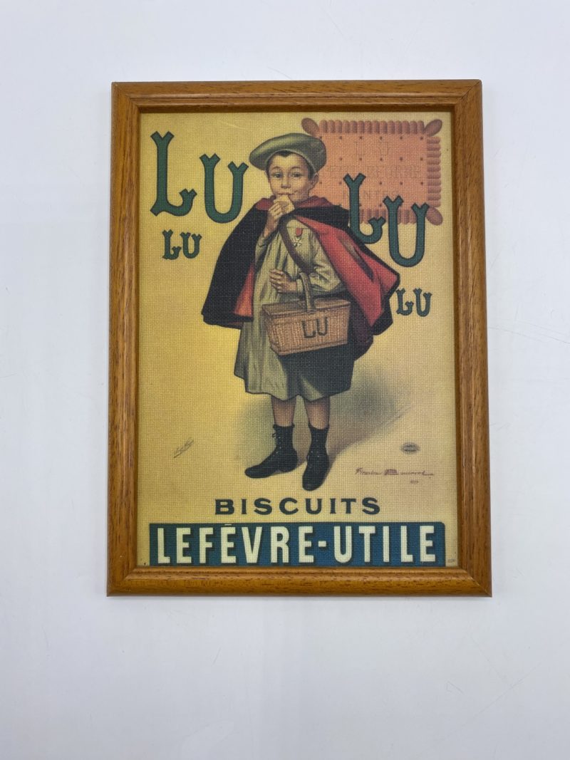 Cadre photo laminage sur bois publicité LU biscuits Lefèvre Utile – Image 2